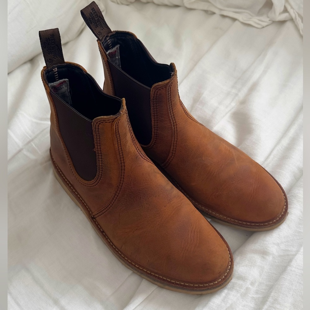 Red Wing Shoes Weekender Chelsea Boots Copper Rough & Tough 10 D 3311 Work Dress